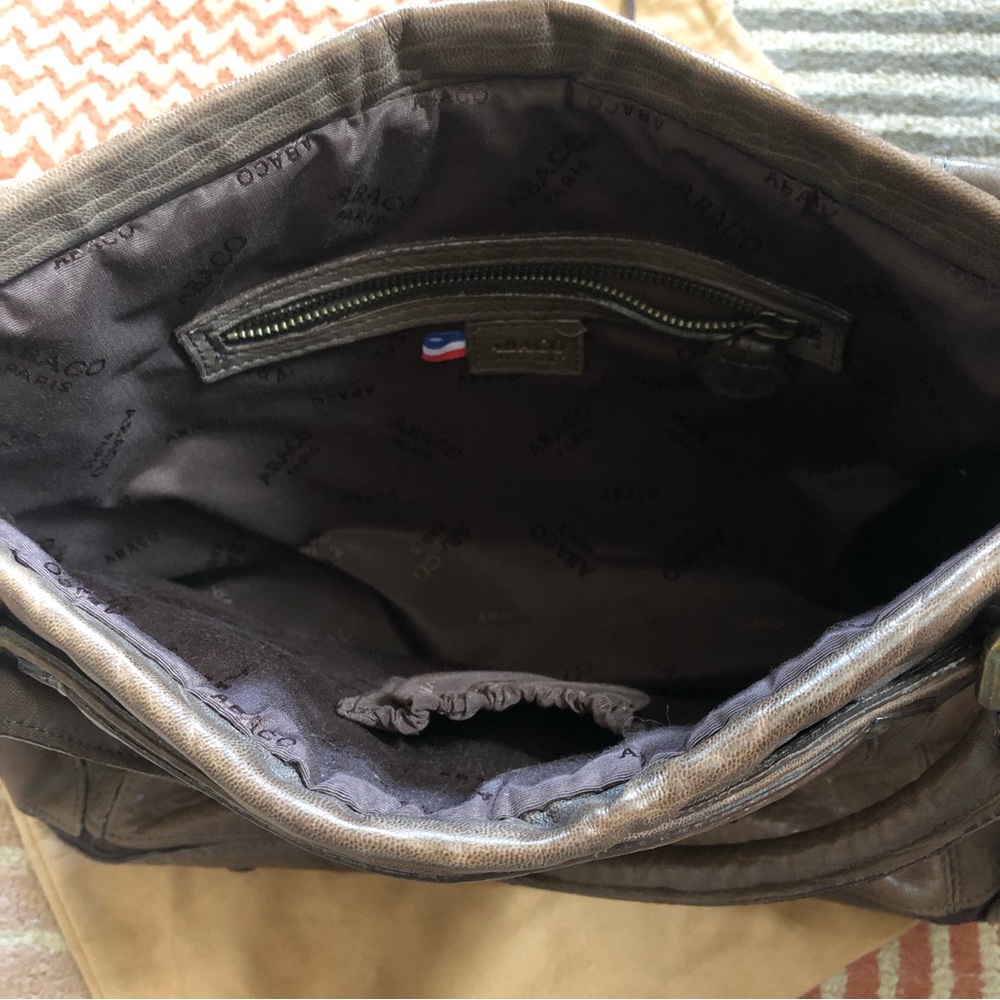 Abaco Paris handbag in beautiful grey, brown leather. Made in France. Like new. - Picture 3 of 4